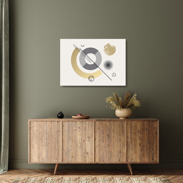 Staklena slika - Geometrijski oblici N⁰2 (70x50 cm)