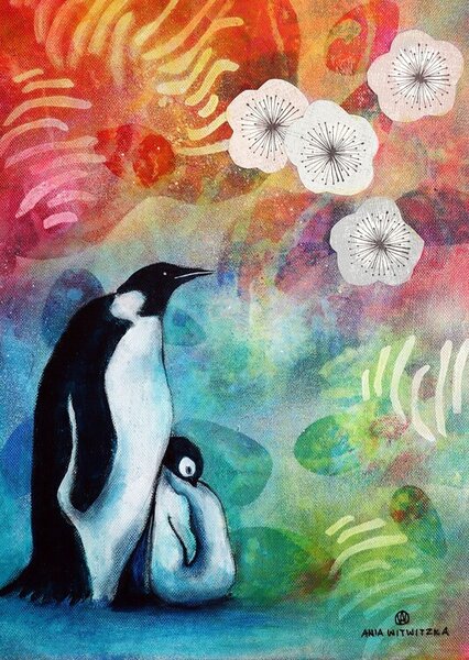 Ilustracija Penguin heart, Ania Witwitzka