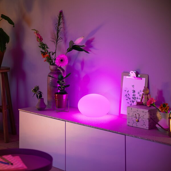 Stolne Lampa Philips Hue, Philips Hue, prigušiv, Bijela, Dnevna soba, Staklo, Moderan