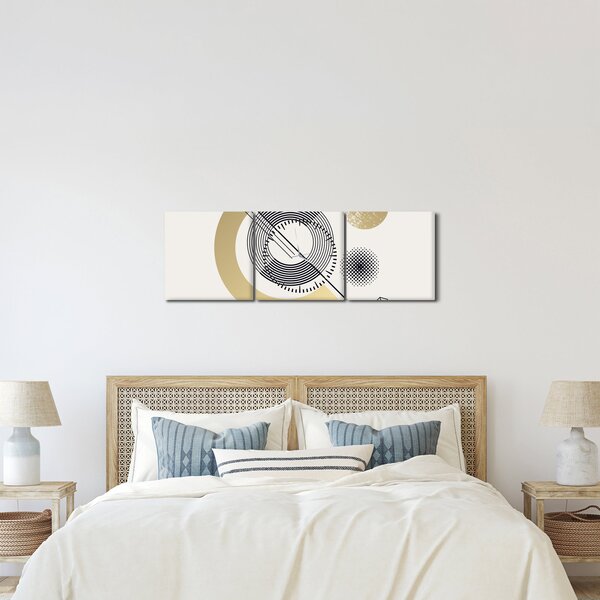 Slika - Geometrijski oblici N⁰2 (sa satom) (90x30 cm)