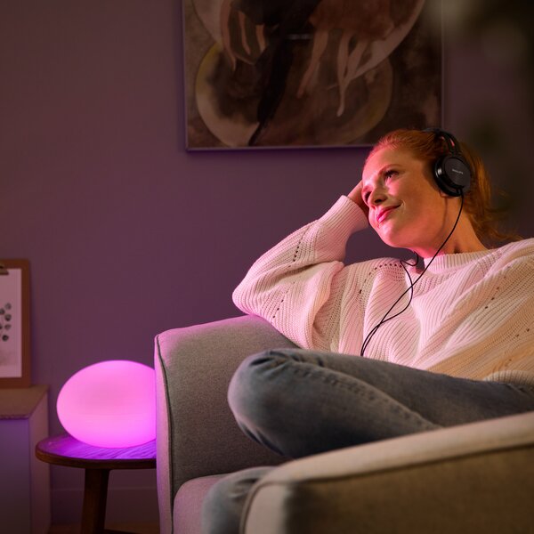 Stolne Lampa Philips Hue, Philips Hue, prigušiv, Bijela, Dnevna soba, Staklo, Moderan