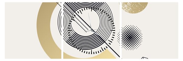 Slika - Geometrijski oblici N⁰2 (sa satom) (90x30 cm)