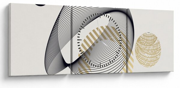 Slika - Geometrijski oblici N⁰3 (sa satom) (90x30 cm)