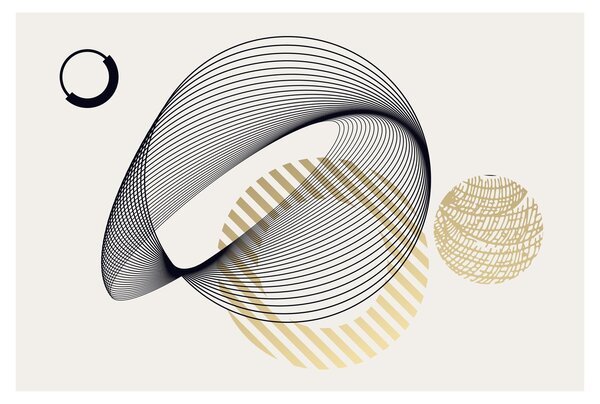 Slika - Geometrijski oblici N⁰3 (90x60 cm)