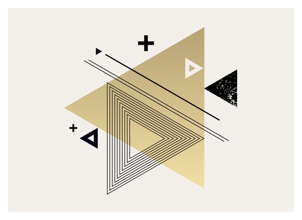 Staklena slika - Geometrijski oblici N⁰4 (70x50 cm)