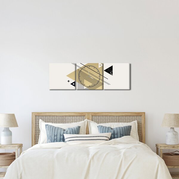 Slika - Geometrijski oblici N⁰4 (sa satom) (90x30 cm)
