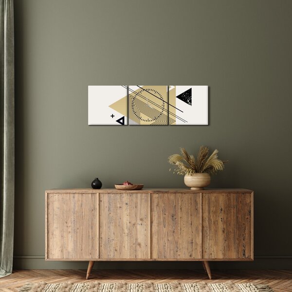 Slika - Geometrijski oblici N⁰4 (sa satom) (90x30 cm)