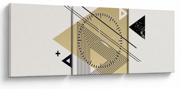 Slika - Geometrijski oblici N⁰4 (sa satom) (90x30 cm)
