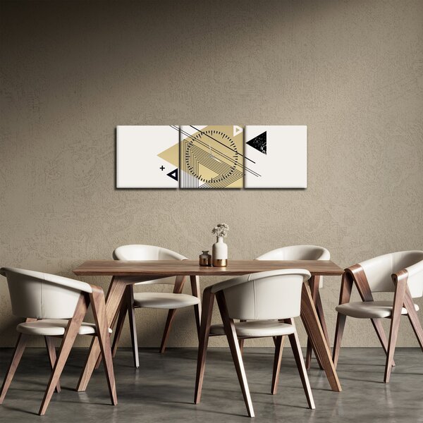 Slika - Geometrijski oblici N⁰4 (sa satom) (90x30 cm)