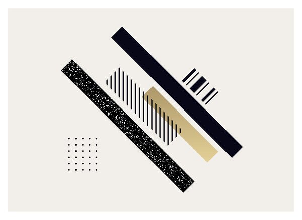 Staklena slika - Geometrijski oblici N⁰5 (70x50 cm)