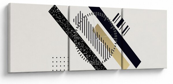 Slika - Geometrijski oblici N⁰5 (sa satom) (90x30 cm)