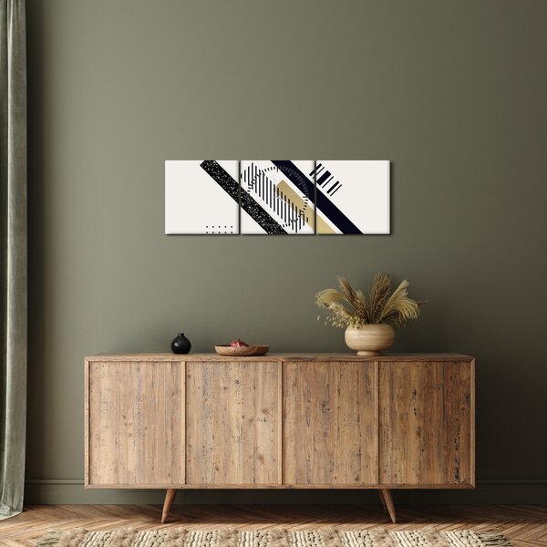 Slika - Geometrijski oblici N⁰5 (sa satom) (90x30 cm)