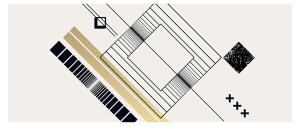 Slika - Geometrijski oblici N⁰6 (120x50 cm)