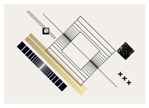 Slika - Geometrijski oblici N⁰6 (70x50 cm)