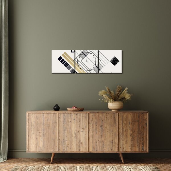 Slika - Geometrijski oblici N⁰6 (sa satom) (90x30 cm)