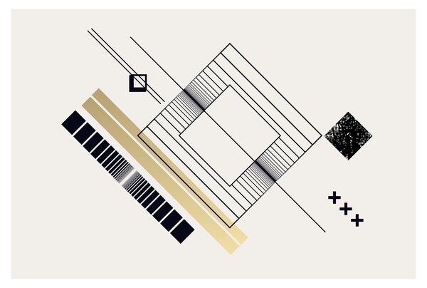 Slika - Geometrijski oblici N⁰6 (90x60 cm)