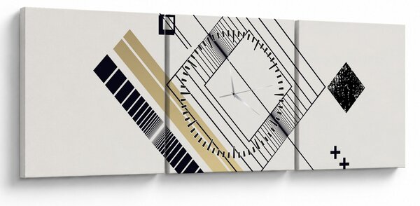 Slika - Geometrijski oblici N⁰6 (sa satom) (90x30 cm)