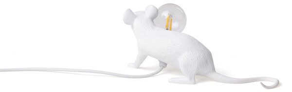 Stolne Lampa SELETTI, Mouse Lamp Valentine, Bijela, Dnevna soba, Plastika, Dizajn
