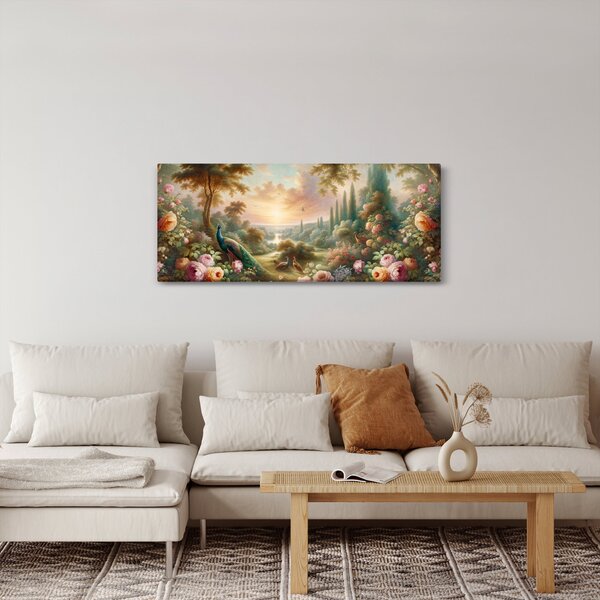 Slika - Paunovi u vrtu (120x50 cm)