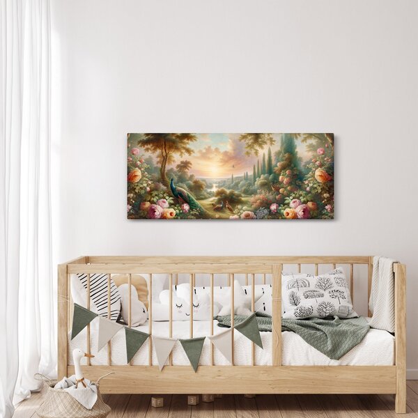 Slika - Paunovi u vrtu (120x50 cm)