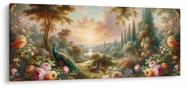 Slika - Paunovi u vrtu (120x50 cm)