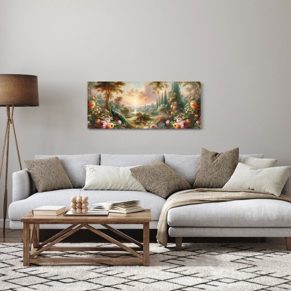 Slika - Paunovi u vrtu (120x50 cm)