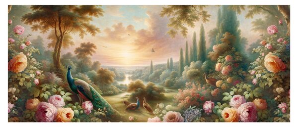 Slika - Paunovi u vrtu (120x50 cm)