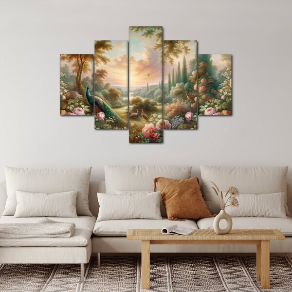Slika - Paunovi u vrtu (150x105 cm)