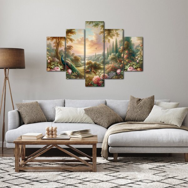 Slika - Paunovi u vrtu (150x105 cm)