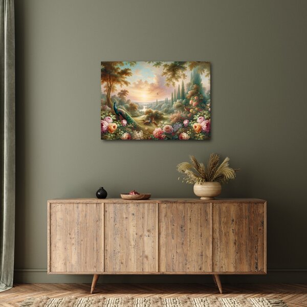 Slika - Paunovi u vrtu (70x50 cm)