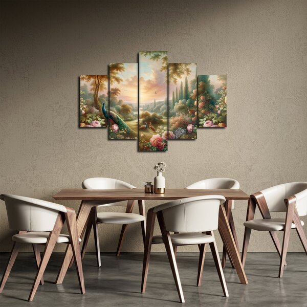 Slika - Paunovi u vrtu (150x105 cm)
