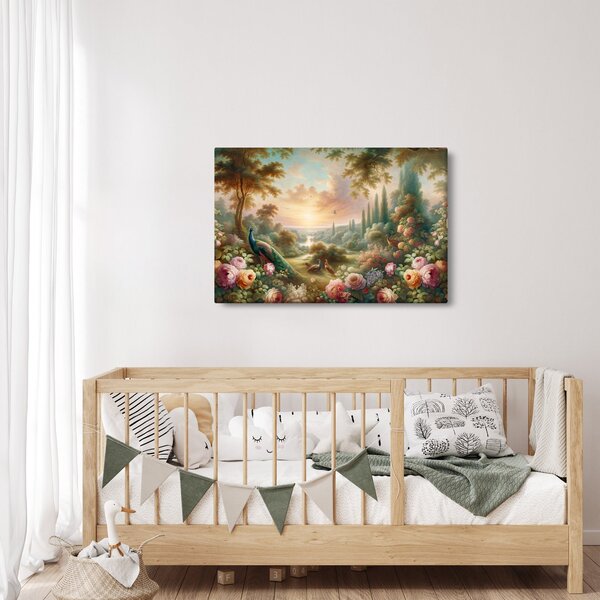 Slika - Paunovi u vrtu (90x60 cm)