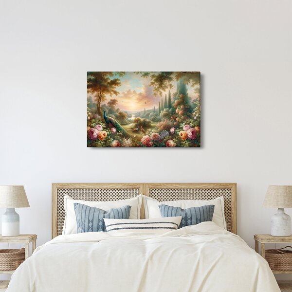 Slika - Paunovi u vrtu (90x60 cm)