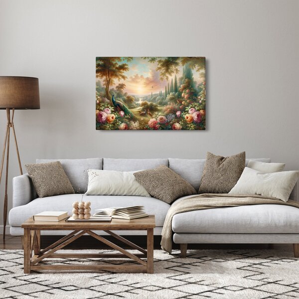 Slika - Paunovi u vrtu (90x60 cm)