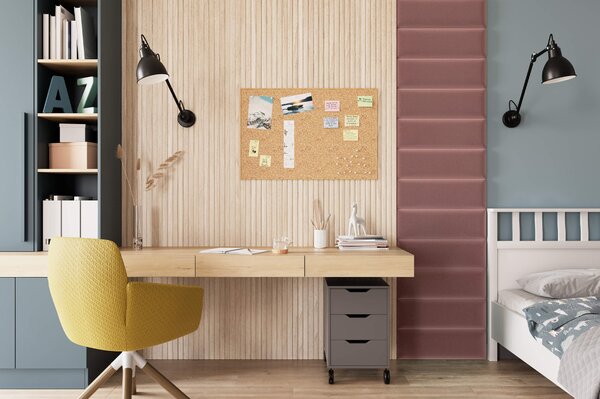 Tapecirani zidni panel QUADRATTA 20x60 cm - više boja Boja: Ružičasta