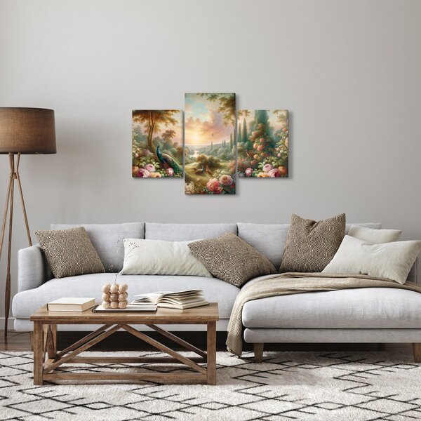 Slika - Paunovi u vrtu (90x60 cm)