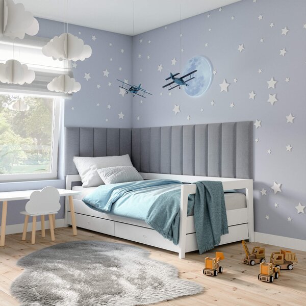 Tapecirani zidni panel QUADRATTA 20x60 cm - više boja Boja: Ružičasta