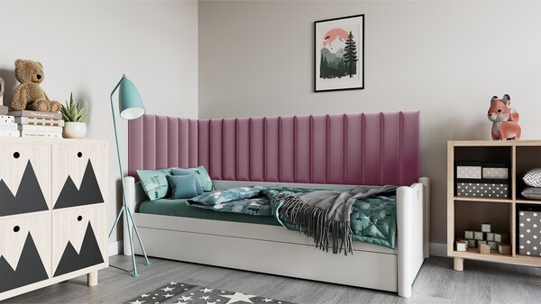 Tapecirani zidni panel QUADRATTA 20x60 cm - više boja Boja: Ružičasta