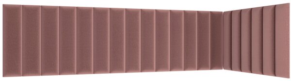 Tapecirani zidni panel QUADRATTA 20x60 cm - više boja Boja: Ružičasta