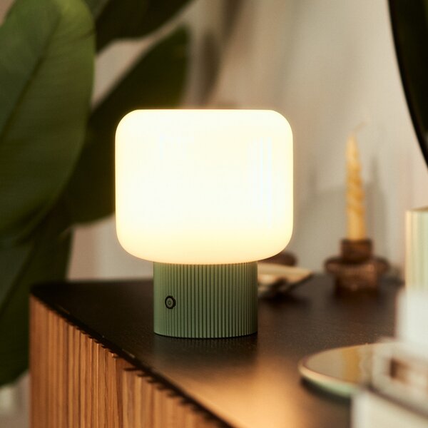 Stolne Lampa Lucande, Katrin Palme, prigušiv, Zelena, Dnevna soba, Staklo, Moderan