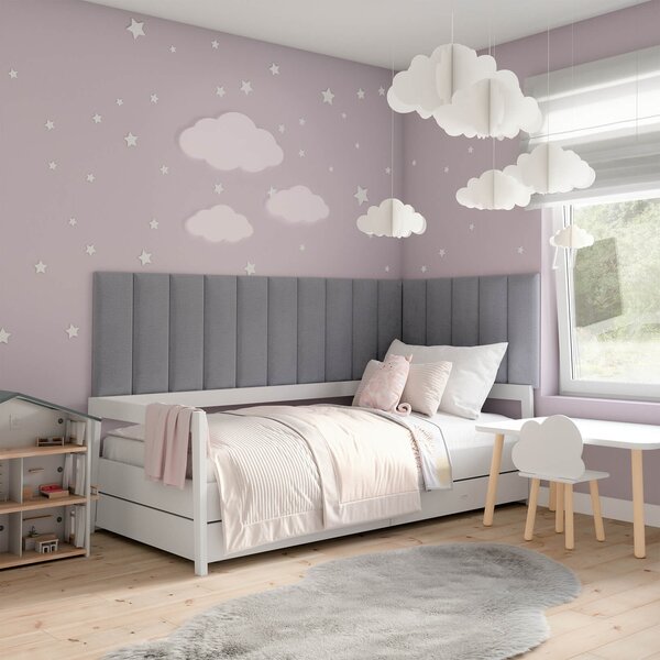Tapecirani zidni panel QUADRATTA 20x60 cm - više boja Boja: Ružičasta