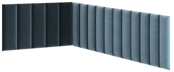 Tapecirani zidni panel QUADRATTA 20x50 cm, plavi Boja: Plava