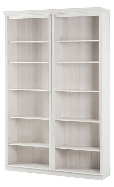 Bijela biblioteka od masivnog bora 148x223 cm Anita – Støraa