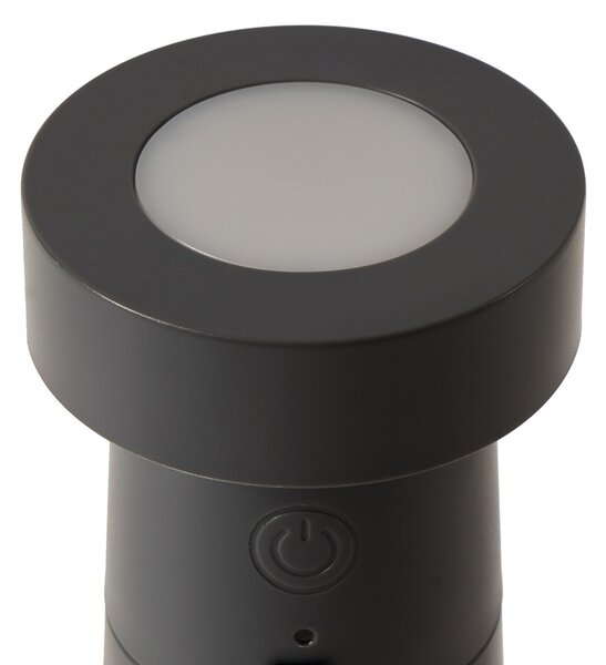 Stolne Lampa Lucande, Pepper, Sivo, Blagovaonica, Plastika, Moderan