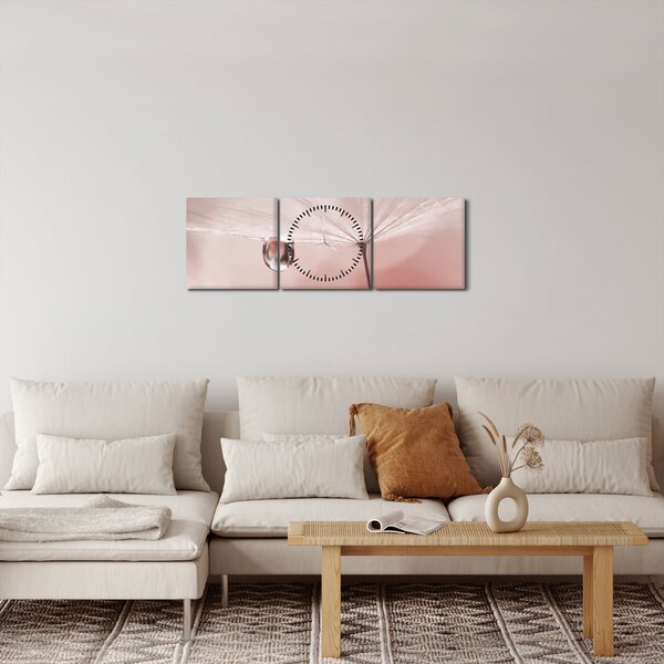 Slika - Kapljica rose (sa satom) (90x30 cm)