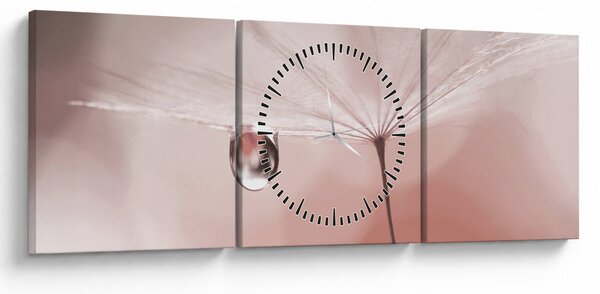 Slika - Kapljica rose (sa satom) (90x30 cm)