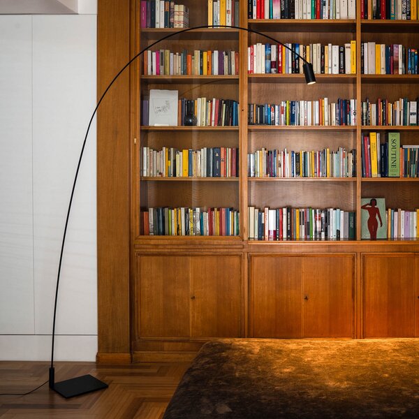 Podne Lampa Nemo Lighting, Fox, prigušiv, Crno, Dnevna soba, Metal, Moderan
