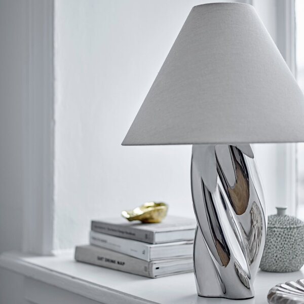 Stolne Lampa Bloomingville, Silva, Metalik, Dnevna soba, Keramika, Moderan