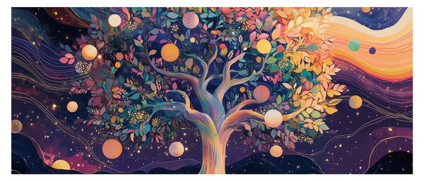 Slika – Ljubičasto drvo puno energije (120x50 cm)