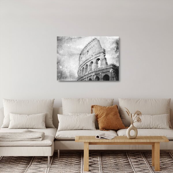 Staklena slika - Stara razglednica grada N⁰1 (70x50 cm)